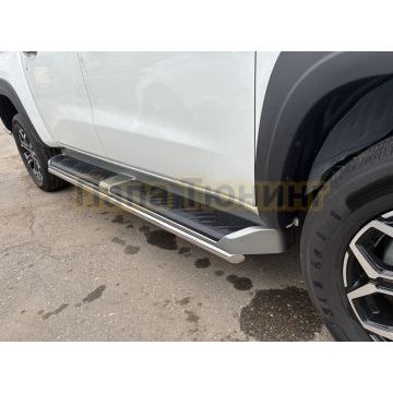 Защита штатного порога труба Папа Тюнинг d42 для CHANGAN Hunter Plus 2022-