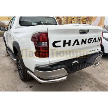 Защита заднего бампера угловая Папа Тюнинг d60 для CHANGAN Hunter Plus 2022-