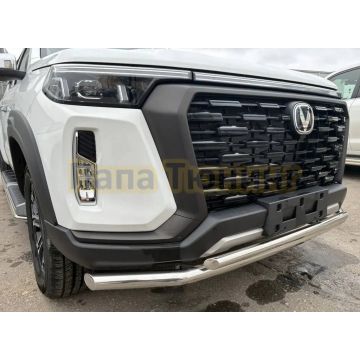 Защита переднего бампера двойная Папа Тюнинг d60/42 для CHANGAN Hunter Plus 2022-