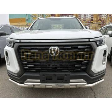 Защита переднего бампера двойная с перемычками Папа Тюнинг d60/42 для CHANGAN Hunter Plus 2022-