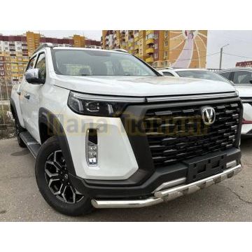 Защита переднего бампера двойная с перемычками Папа Тюнинг d60/42 для CHANGAN Hunter Plus 2022-