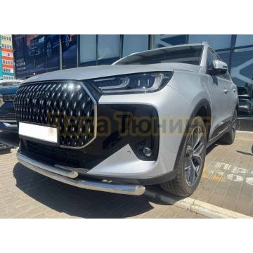 Защита переднего бампера двойная Папа Тюнинг d60/42 для TENET T7 2025-