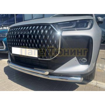 Защита переднего бампера двойная Папа Тюнинг d60/42 для TENET T7 2025-