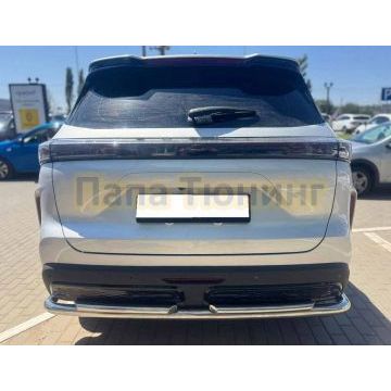 Защита заднего бампера угловая большая двойная Папа Тюнинг d60/42 для TENET T7 2025-