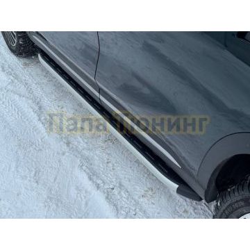 Пороги алюминиевые с пластиковой накладкой (1720 из 2-х мест) ТСС для Tenet T8 4WD 2025-