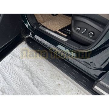 Пороги алюминиевые с пластиковой накладкой (карбон серые) 1720 мм ТСС для Tenet T8 4WD 2025-