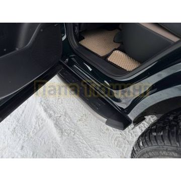 Пороги алюминиевые с пластиковой накладкой (карбон серые) 1720 мм ТСС для Tenet T8 4WD 2025-