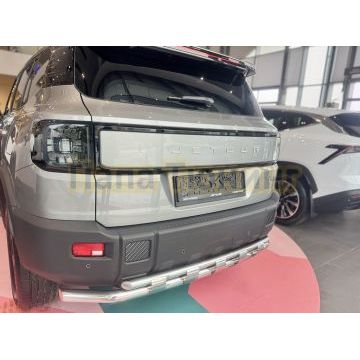 Защита заднего бампера двойная с перемычками Папа Тюнинг d60/42 для JETOUR T1 2025-