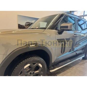 Защита штатного порога труба Папа Тюнинг d42 для JETOUR T1 2025-