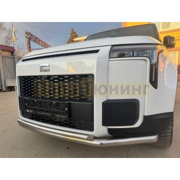 Защита переднего бампера двойная Папа Тюнинг d60/42 для ROX 01 2024-