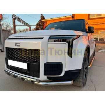 Защита передего бампера с перемычками Папа Тюнинг d60/42 для ROX 01 2024-