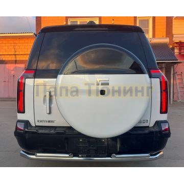 Защита заднего бампера двойная Папа Тюнинг d60/42 для ROX 01 2024-