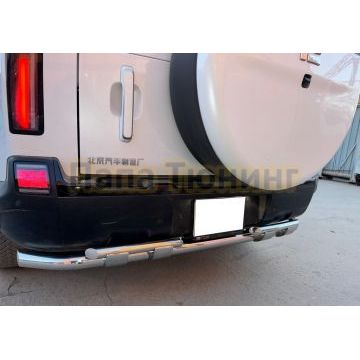 Защита заднего бампера двойная с перемычками Папа Тюнинг d60/42 для ROX 01 2024-