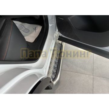 Пороги с накладным листом Папа Тюнинг d53 для Changan CS75 Plus IV 2025-