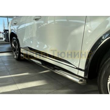 Пороги труба с проступью Папа Тюнинг d76 для Changan CS75 Plus IV 2025-