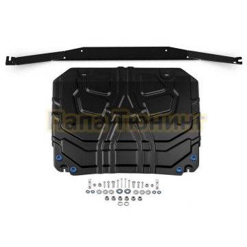 Защита картера + КПП + комплект крепежа Rival Сталь для GAC GS4;2024-;1 5;FWD;РКПП; GAC GS4;2025-;2.0;4WD;АКПП