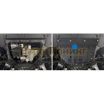 Защита картера + КПП + комплект крепежа Rival Сталь для GAC GS8;2023-;2 0;4WD;АКПП;GAC М8;2024;2 0;FWD;АКПП