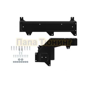 Защита топливных и тормозных магистралей + комплект крепежа Rival Сталь для Haval Dargo 2022- V - 2.0