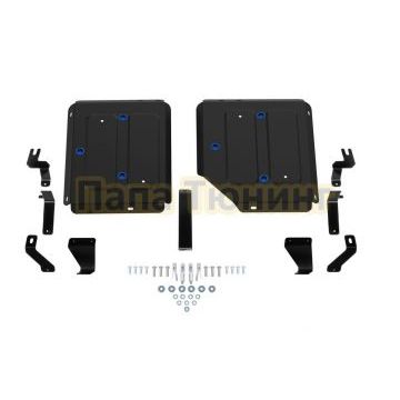 Защита топливного бака + комплект крепежа Rival Сталь для Haval Dargo;2022-;2 0T;4WD;РКПП;Haval F7;2024-;2 0T;4WD;РКПП;Haval H6;2024-;2 0;4WD;РКПП