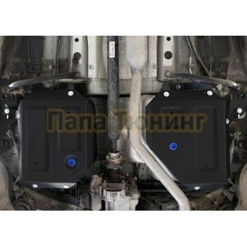 Защита топливного бака + комплект крепежа Rival Сталь для Haval Jolion 2021- 1.5Т МКПП АКПП 4WD; HAVAL H3 1 5V Робот полный 2024-