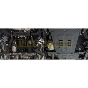 Защита КПП + комплект крепежа АвтоБРОНЯ Сталь для BAIC BJ40;2023-;2 0;4WD;АКПП