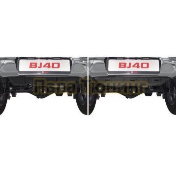 Защита топливного бака + комплект крепежа АвтоБРОНЯ Сталь для BAIC Beijing BJ40 2023- V-2.0T АКПП 4WD