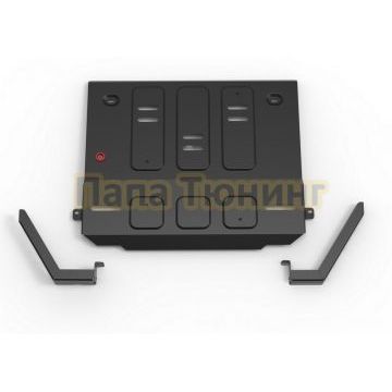 Защита картера + комплект крепежа АвтоБРОНЯ Сталь для Geely Emgrand SS11 V-1.5 МКПП АКПП передний 2023-