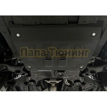 Защита картера + КПП + комплект крепежа АвтоБРОНЯ Сталь для Changan CS75 Plus;2023-2024;1 5;FWD;АКПП