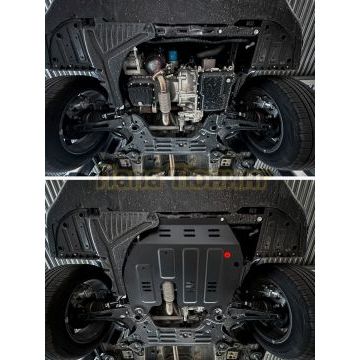 Защита картера + КПП + комплект крепежа АвтоБРОНЯ Сталь для Chevrolet Captiva;2019-;1 5;FWD;CVT