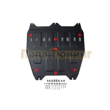 Защита картера + КПП + комплект крепежа АвтоБРОНЯ Сталь для Citroen C5 Aircross;2024-;1 6;FWD;АКПП;Peugeot 4008;2024-;1 6;FWD;АКПП