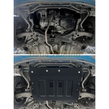 Защита картера и КПП + комплект крепежа АвтоБРОНЯ Сталь для Daihatsu Thor;Toyota Roomy;Toyota Tank;Subaru Justy