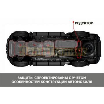 Защита редуктора + комплект крепежа АвтоБРОНЯ Сталь для WEY 05;2023-;2 0;4WD;РКПП