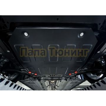 Защита картера + КПП + комплект крепежа АвтоБРОНЯ Сталь для GAC GS3;2024-;1 5;FWD;РКПП(рынок РФ); GAC Empow;2025-;1 5;FWD;РКПП