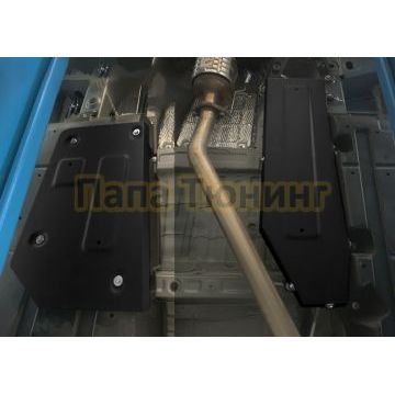 Защита топливных и тормозных магистралей + комплект крепежа АвтоБРОНЯ Сталь для GAC M8 V - 2.0. АКПП передний 2024-