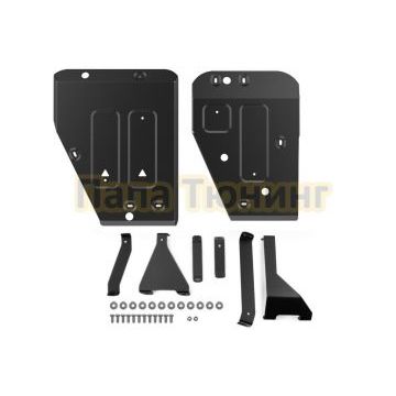 Защита топливного бака + комплект крепежа АвтоБРОНЯ Сталь для Geely Atlas;2024-;2 0;4WD;АКПП;Geely Atlas;2023-;2 0;FWD;РКПП