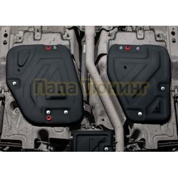 Защита топливного бака + комплект крепежа АвтоБРОНЯ Сталь для Geely Monjaro;2023-;2 0;4WD;АКПП