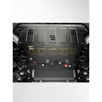 Защита картера и рулевой рейки + комплект крепежа Автоброня Сталь для Geely Monjaro;2023-;2.0;4WD;AКПП; Geely Atlas;2024-;2.0;4WD;AКПП;Geely Atlas;2023-;2.0;FWD;РКПП.