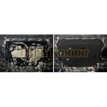 Защита картера+ комплект крепежа АвтоБРОНЯ Сталь для Geely Preface V-2.0 робот передний 2024- (рынок РФ)