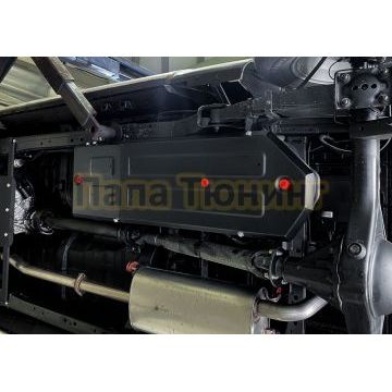 Защита топливного бака + комплект крепежа АвтоБРОНЯ Сталь для Great Wall King Kong Poer V - 2.0. МКПП полный 2023-