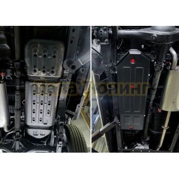 Защита топливного бака + комплект крепежа АвтоБРОНЯ Сталь для Great Wall King Kong Poer V - 2.0. МКПП полный 2023-