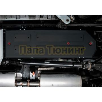 Защита топливного бака + комплект крепежа АвтоБРОНЯ Сталь для Tank 300;Tank 500;Haval H9;Tank 400(Бензин)