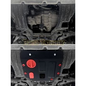 Защита картера + комплект крепежа АвтоБРОНЯ Сталь для Honda Freed;Honda Fit;Honda Jazz;Honda Insight