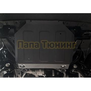 Защита радиатора+ комплект крепежа АвтоБРОНЯ Сталь для Jac T9 V - 2.0. АКПП полный 2024-