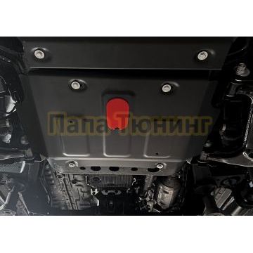 Защита картера + комплект крепежа АвтоБРОНЯ Сталь для Jac T9 V - 2.0. АКПП полный 2024-