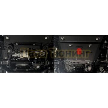 Защита картера + комплект крепежа АвтоБРОНЯ Сталь для Jac T9 V - 2.0. АКПП полный 2024-