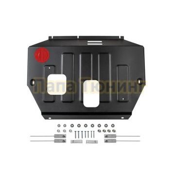 Защита картера + комплект крепежа АвтоБРОНЯ Сталь для WEY 05;2023-;2 0;4WD;РКПП; WEY 07:2024-;4WD АКПП.