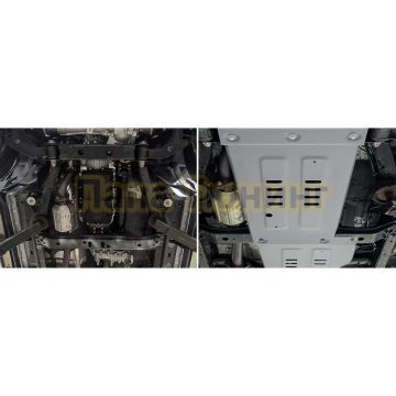 Защита КПП + комплект крепежа Rival Алюминий для BAIC BJ40;2023-;2 0;4WD;АКПП