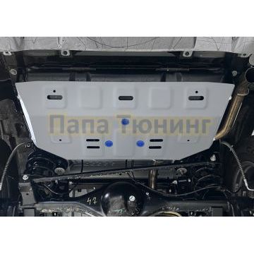 Защита топливного бака + комплект крепежа Rival Алюминий для BAIC Beijing BJ40 2023- V-2.0T АКПП 4WD