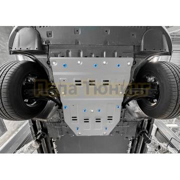 Защита электродвигателя и кромки АКБ + комплект крепежа Rival Алюминий для BYD Yuan Up;2025-;EV;FWD