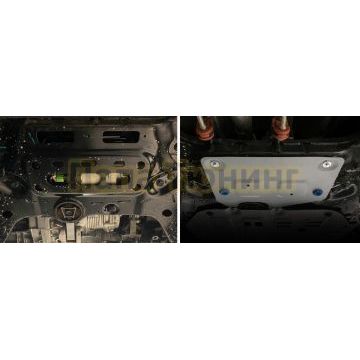 Защита рулевой рейки + комплект крепежа Rival Алюминий для GAC GS8 V - 2.0. АКПП полный 2024-. M8 V - 2.0 АКПП передний 2024-